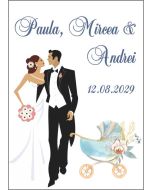 Eticheta autoadeziva/cartonata pentru sticle si borcane, cod E203