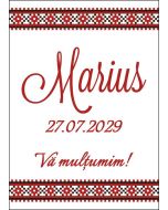 Eticheta autoadeziva/cartonata pentru sticle si borcane, cod E375