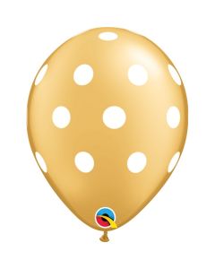 Balon latex auriu cu buline, 28 cm, cod 52958