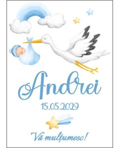 Eticheta autoadeziva/cartonata pentru sticle si borcane, cod E300