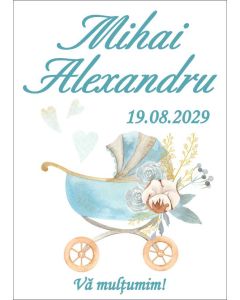 Eticheta autoadeziva/cartonata pentru sticle si borcane, cod E307