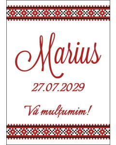 Eticheta autoadeziva/cartonata pentru sticle si borcane, cod E375