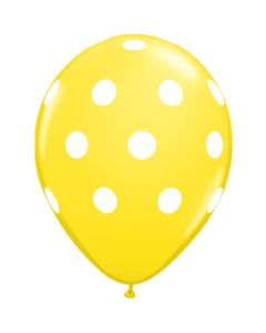 Balon latex galben cu buline, 26 cm, cod GI.DOTS.GALBEN