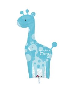 Balon folie Girafa bleu, 63*107 cm, cod 24583