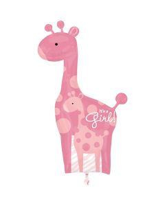 Balon folie Girafa roz, 63*107 cm, cod 25181