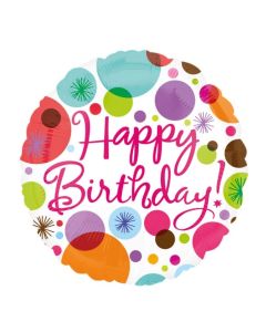 Balon folie Happy Birthday, 45 cm, cod A18162