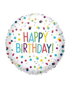 Balon folie Happy Birthday, 45 cm, cod A4134075
