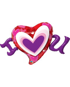 Balon folie Inima "I love you", cod 54894