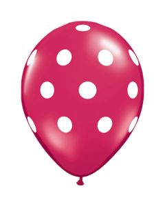 Balon latex magenta cu buline, 26 cm, cod GI.DOTS.MAGENTA