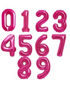 Balon folie cifra 0-9 Magenta 41 cm, cod NB00442