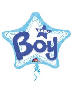 Balon folie Stea bleu, 81 cm, cod 30922