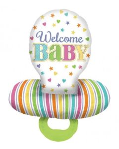 Balon folie Suzeta Welcome Baby, 55*73 cm, cod 30952