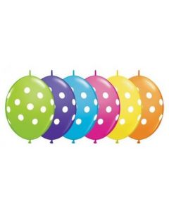 Balon latex cu buline albe 30 cm, cod 1BAL90567