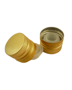 Capac aluminiu prefiletat D31.5*24 mm auriu cu picurator, cod DC20 auriu