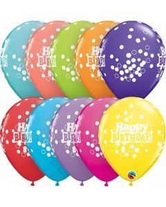 Baloane latex Happy Birthday 28 cm 6 buc, cod 52975