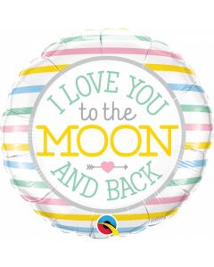 Balon folie "I love you to the moon and back", cod 55382